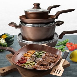 Masflex Forged Marble Aluminum Non-stick Induction Cookware