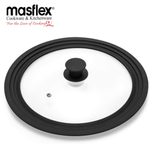 Masflex Tempered Glass Lid with Silicone Rim fit for 24, 26 and 28cm