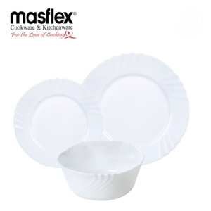 Masflex 6 Piece Plain Opal Dinnerware Set
