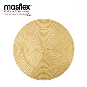 Masflex  4 Piece Charger Plate Set Gold Metalic