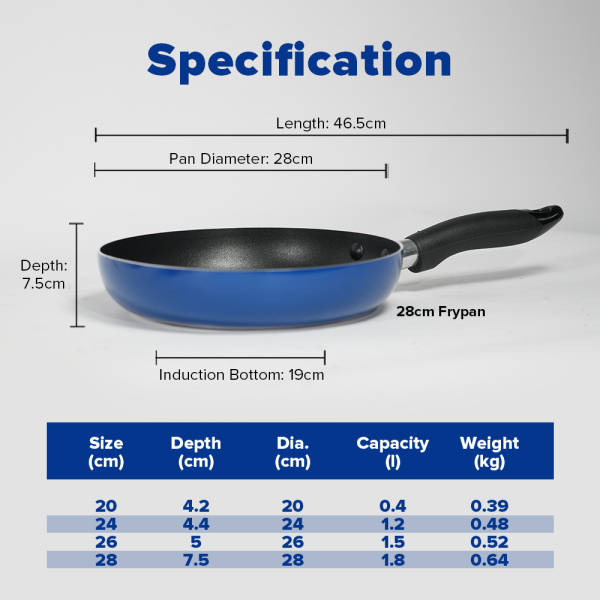 20cm Classic Induction Frypan with FREE Nylon Turner - Image 6