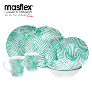 Masflex 8 Piece Palm Porcelain Dinnerware Set