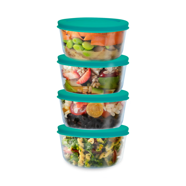 Masflex 450ML 4 Piece Borosilicate Glass Food Container with Lid