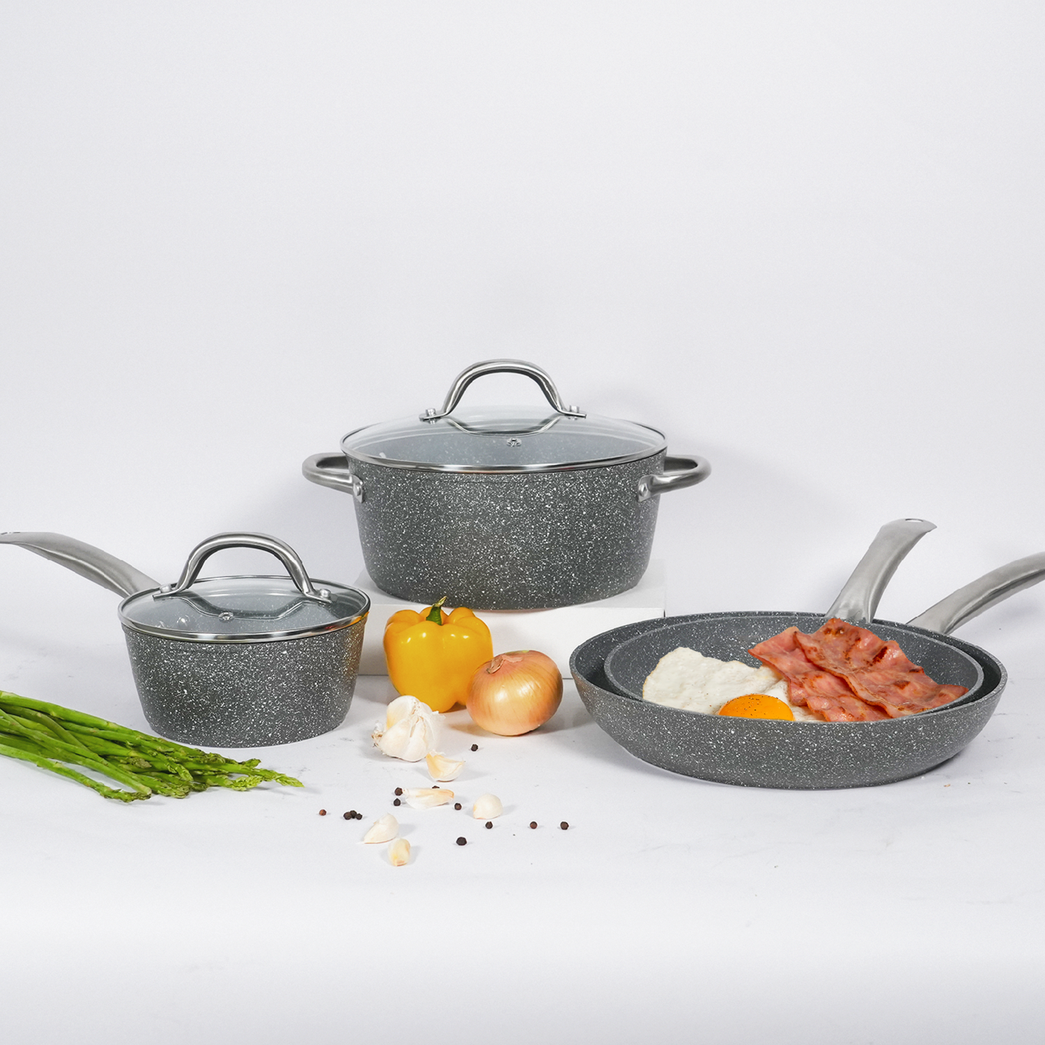 Masflex Forged Stone Aluminum Non-stick Induction Cookware