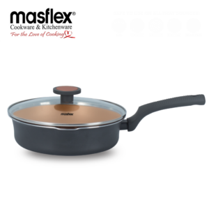 Masflex 26 cm Prestige Induction Deep Frypan with Glass Lid