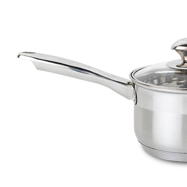 16cm Premium Stainless Steel  Saucepan with Lid - Image 2