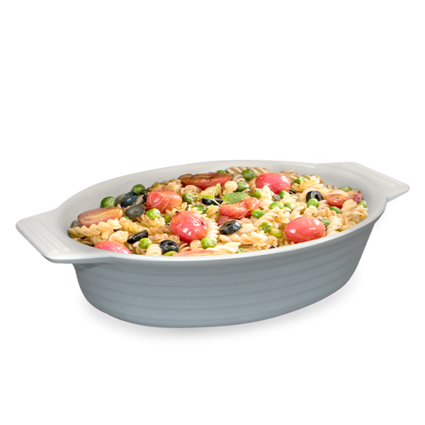 Masflex 12inch | 1400ml Oval Stoneware Baking Dish Blue or Gray - Image 2