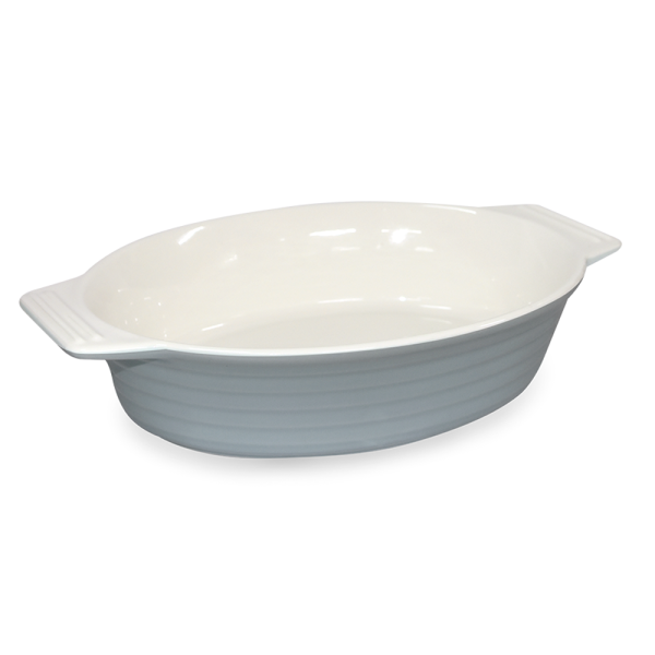 Masflex 12inch | 1400ml Oval Stoneware Baking Dish Blue or Gray - Image 3