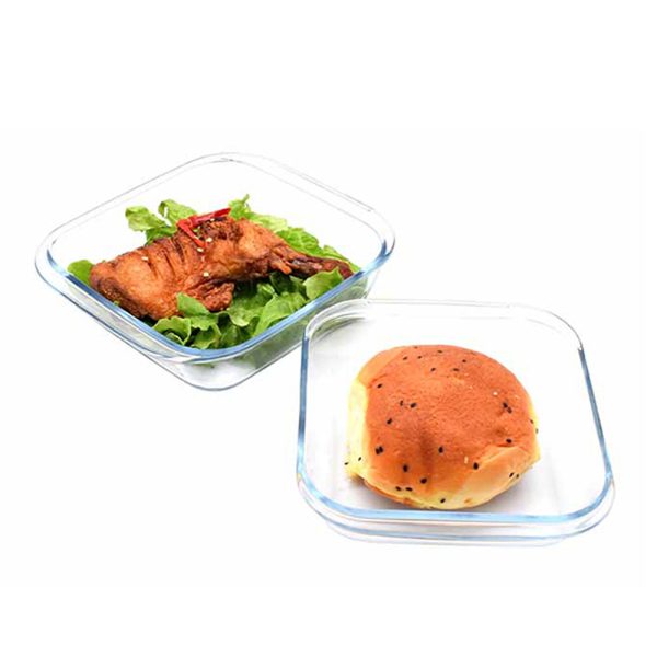 Masflex 2 Piece Square Borosilicate Glass Bakeware with Handle - Image 3