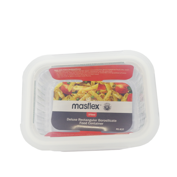 Masflex Deluxe Rectangular Borosilicate Glass  Food Container w/ Lid - Image 3