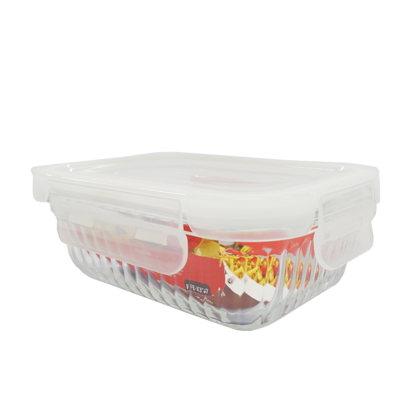 Masflex Deluxe Rectangular Borosilicate Glass  Food Container w/ Lid - Image 4