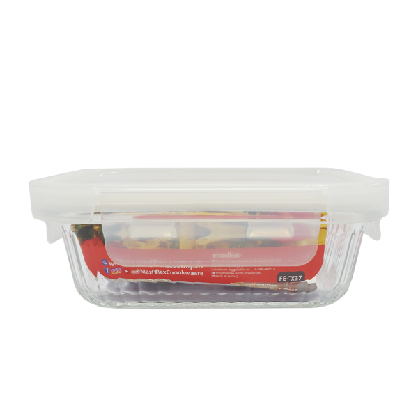 Masflex Deluxe Rectangular Borosilicate Glass  Food Container w/ Lid - Image 5