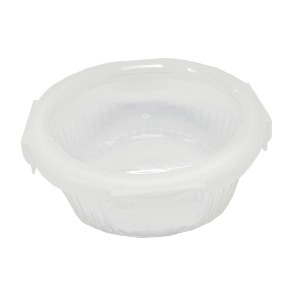 Masflex Deluxe Round Borosilicate Glass  Food Container w/ Lid - Image 2