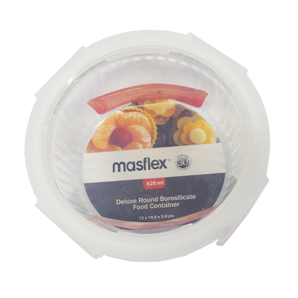 Masflex Deluxe Round Borosilicate Glass  Food Container w/ Lid - Image 6