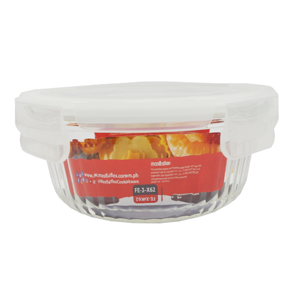 Masflex Deluxe Round Borosilicate Glass  Food Container w/ Lid - Image 4