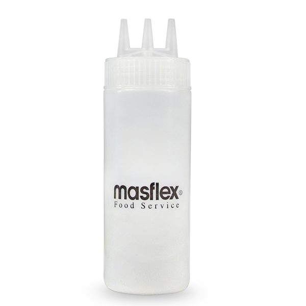 Masflex 350ml/12oz PP Plastic Dispenser w/ 3 Nozzles - Image 2