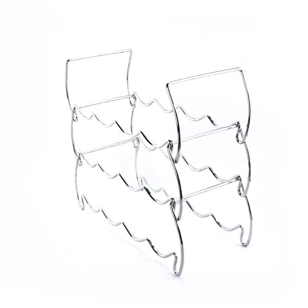 Masflex Chrome Plated 3 Tier Wave Wine Rack (Detachable) - Image 2