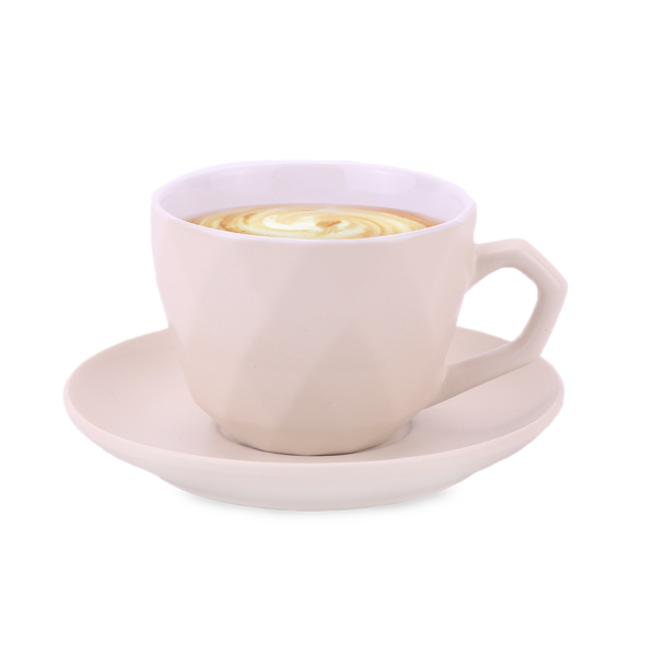 Masflex 250 ml / 8.45 oz 8 Piece Cups & Saucers with Rack - Image 2