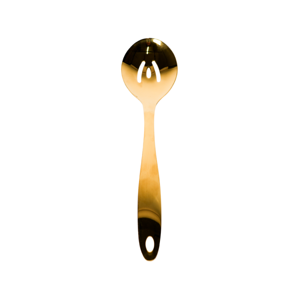 Masflex Stainless Steel Gold Slotted  Serving Spoon - Image 2