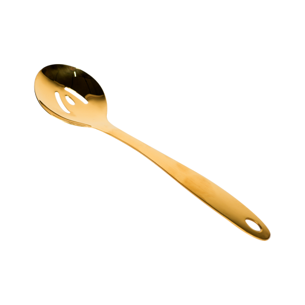 Masflex Stainless Steel Gold Slotted  Serving Spoon - Image 3