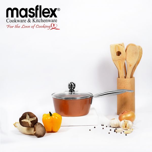 Masflex 16cm Copper Forged Saucepan with Lid - Image 2