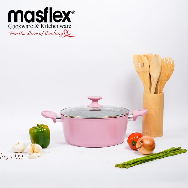 Masflex 24cm Spectrum Induction Casserole with Glass Lid - Image 2