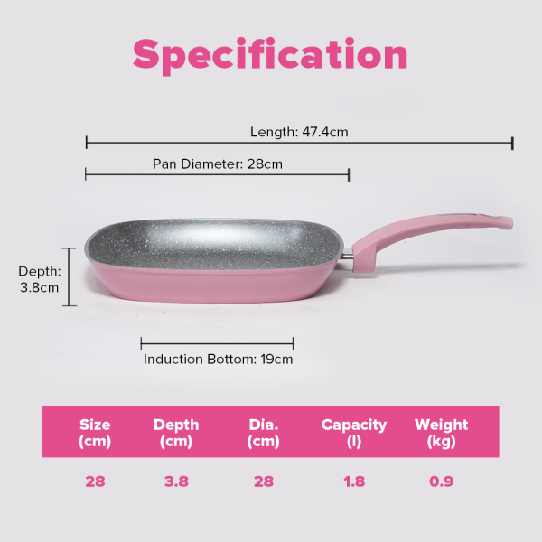 Masflex 28cm Spectrum Induction Grillpan - Image 6