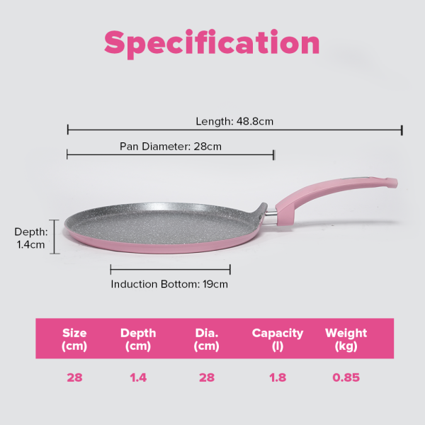 Masflex 28cm Spectrum Induction Flat Pan - Image 6