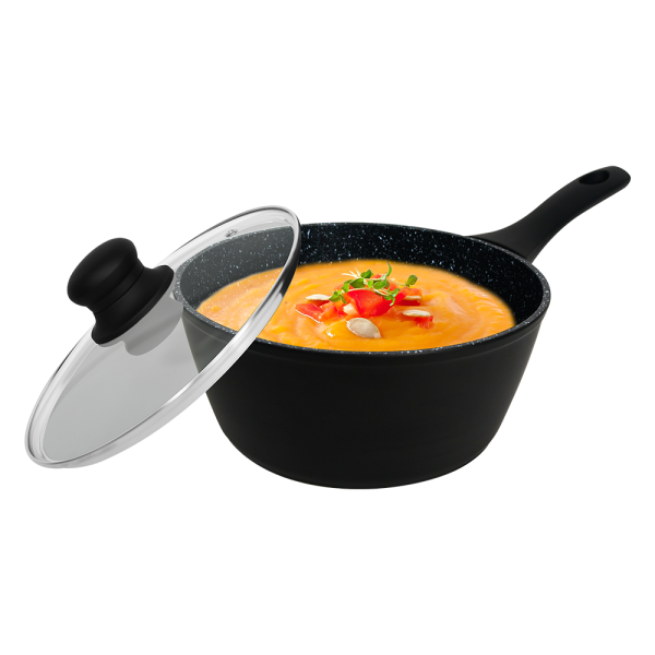 Masflex 16cm Galaxy Forged Saucepan with Glass Lid - Image 2