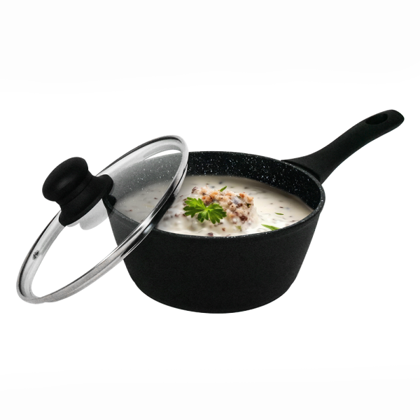 Masflex 16cm Galaxy Forged Saucepan with Glass Lid - Image 3