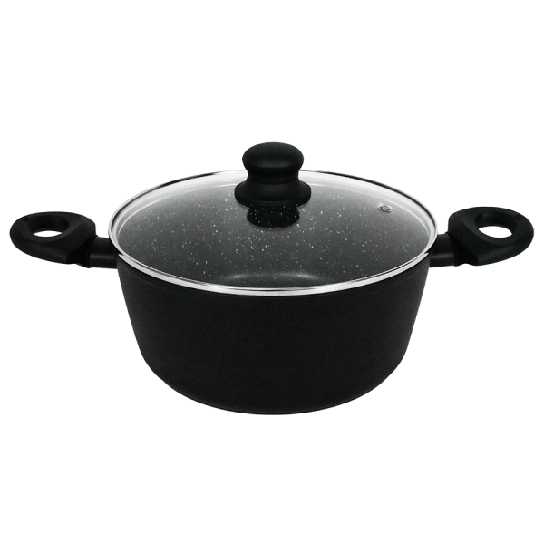 Masflex 24cm Galaxy Forged Casserole with Glass Lid - Image 2