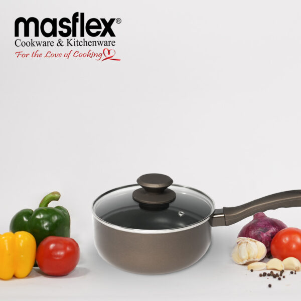 18cm Master Class Induction Saucepan with Glass Lid - Image 2