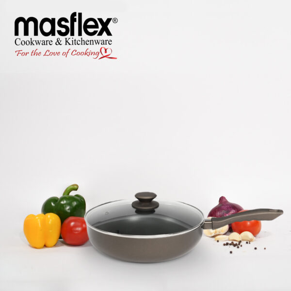 28cm Master Class Induction Stir Frypan with Glass Lid - Image 2