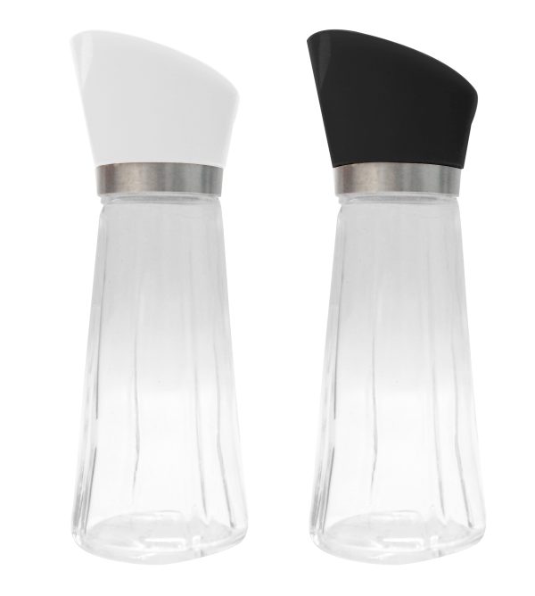 Masflex 2 Piece Oil and Vinegar Glass Bottle Set White/Black - Image 3