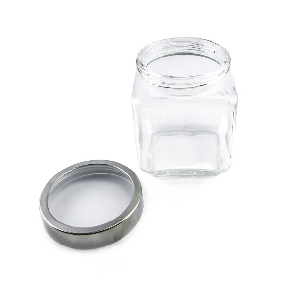 Masflex Glass Jar with Transparent Metal Lid-Medium  1000ml - Image 3