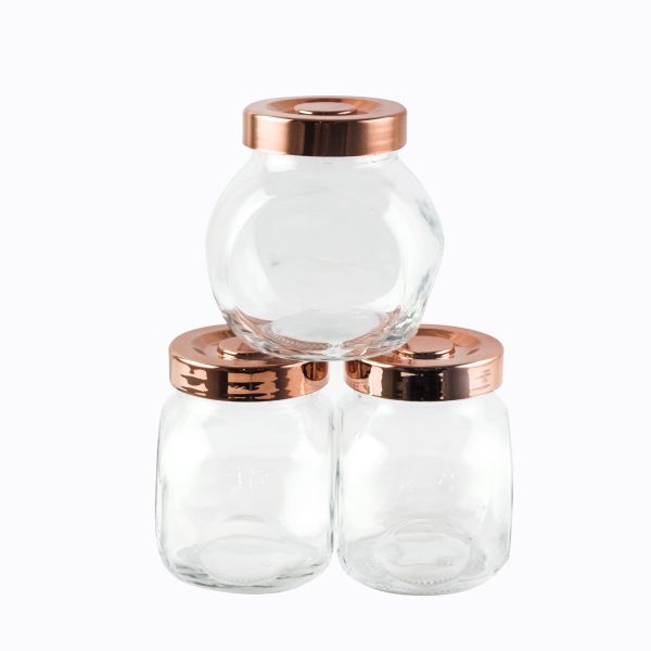 Masflex 3 Piece Glass Jar with Lid 180ml each - Image 3