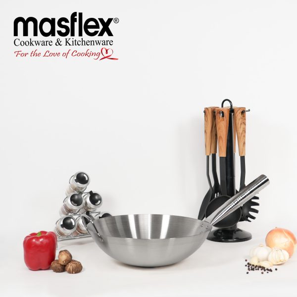 Masflex Stainless Steel Wok - Image 2