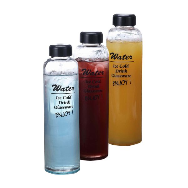 Masflex 3 Piece Glass Drinking Bottles 0.45 liters/450ml/15oz - Image 3