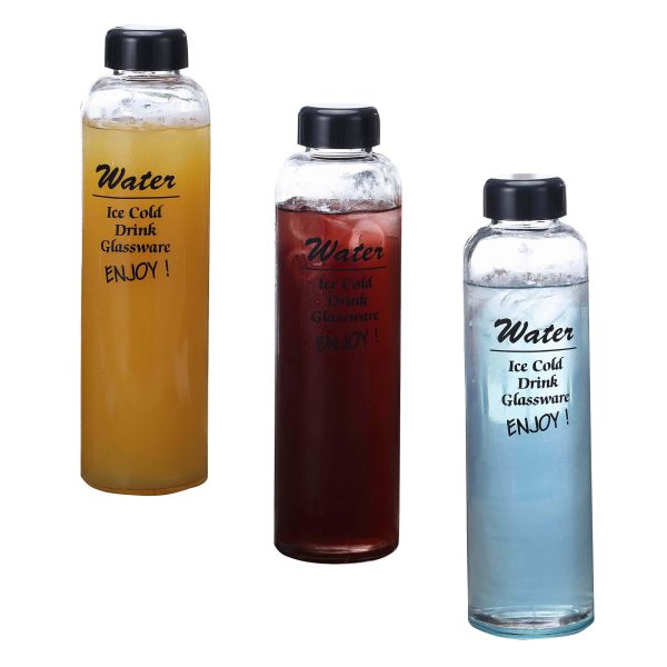 Masflex 3 Piece Glass Drinking Bottles 0.45 liters/450ml/15oz - Image 4