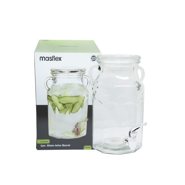 Masflex 1 Piece Glass Juice Barrel 3 Liters/3000ml/101oz - Image 4