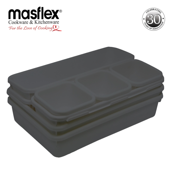 Masflex 8 Piece Interlocking Storage Bin Set - Image 4