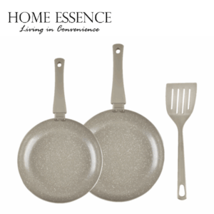 Home Essence 3 Piece Frypan Set - Gray