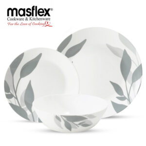 MASFLEX 6PCS LEAVES OPAL DINNERWARE SET