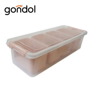 GONDOL 2.5 LITERS MY BOX DIVIDED ORGANIZER (PEACH)
