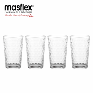 MASFLEX 4 PIECE 8OZ GLASS TUMBLER