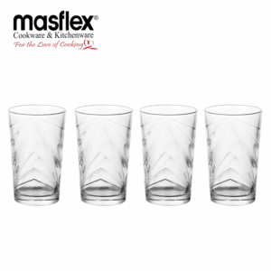 MASFLEX 4 PIECE 8OZ GLASS TUMBLER