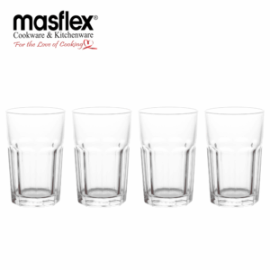 MASFLEX 4 PIECE 15OZ GLASS TUMBLER