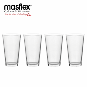MASFLEX 4 PIECE 15.5OZ GLASS TUMBLER