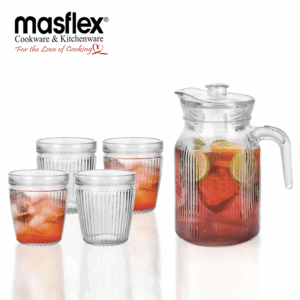 MASFLEX 5 PIECES LINEAR GLASS PITCHER SET