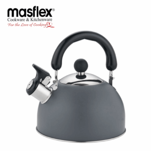 MASFLEX 2LITERS COLORED STAINLESS STEEL WHISTLING KETTLE-GRAY